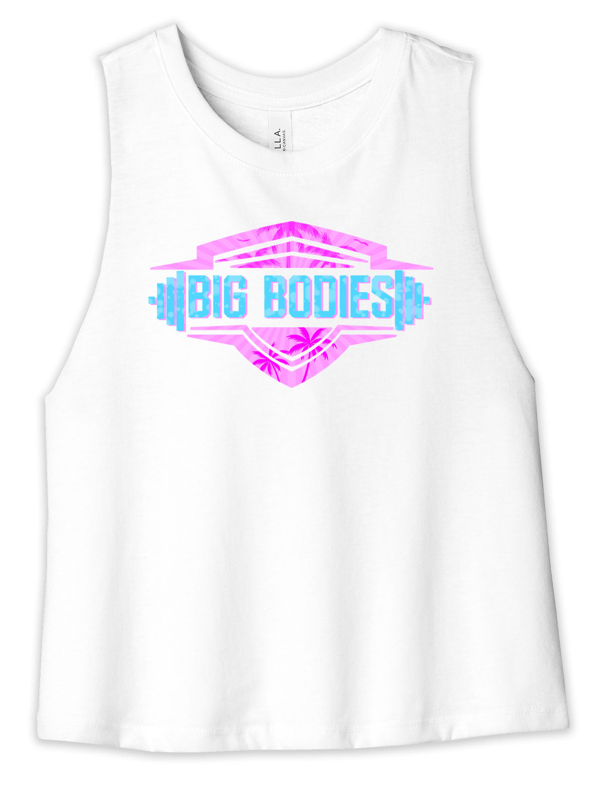 Big Bodies Summer Vibes White Graphic Crop