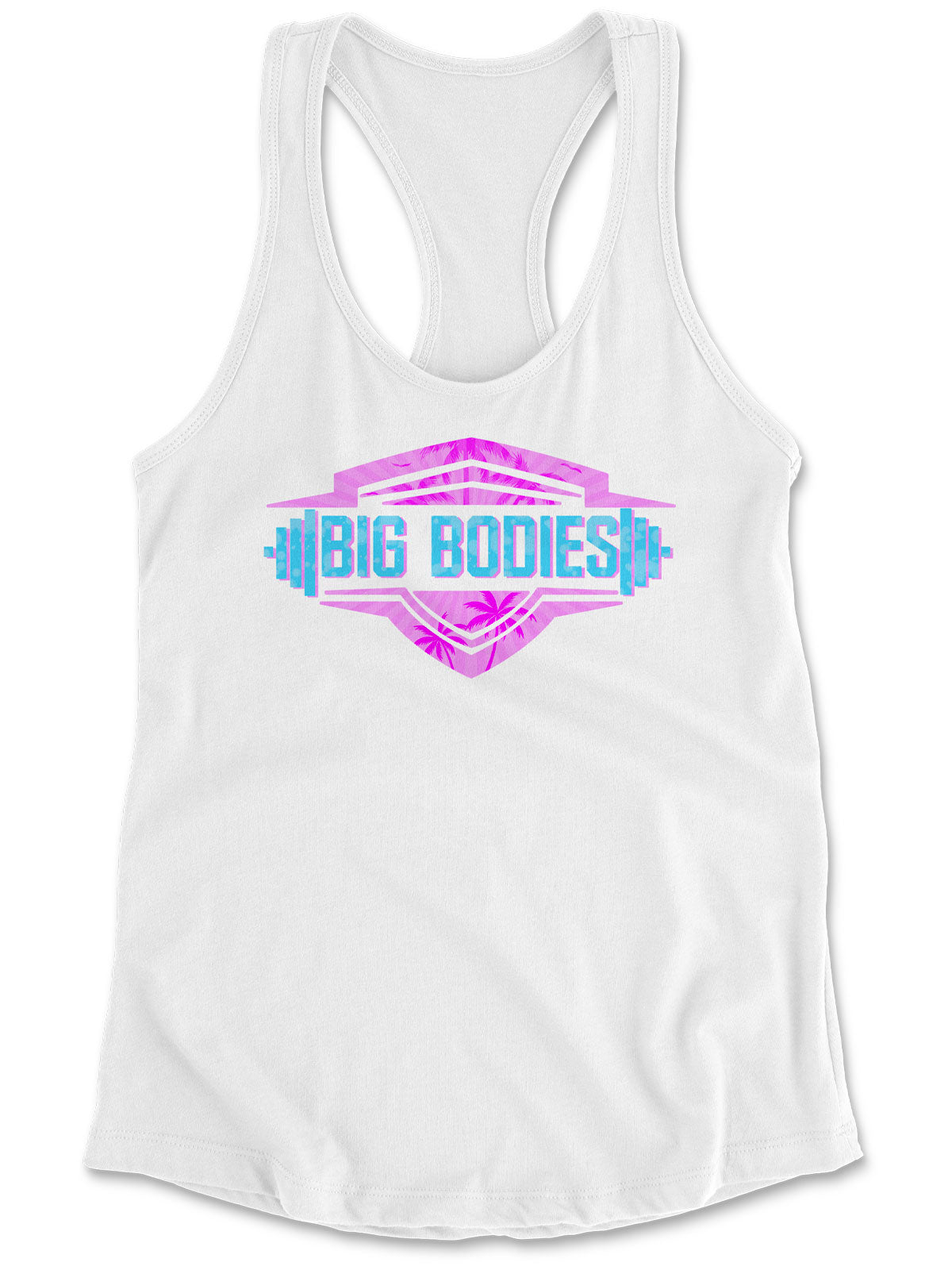 Big Bodies Summer Vibes White Graphic Tank